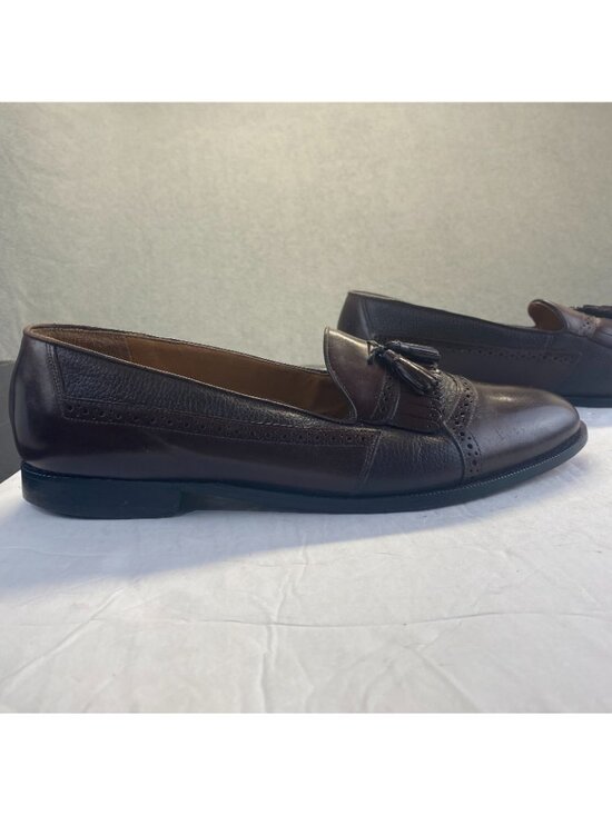VTG Giorgio Brutini Shoes Mens Size 10D Brown Tassel Loafers Leather SlipOn 9469 main image 10